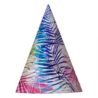 Abstrakte Aquarellfarben Blätter Allover Muster Partyhütchen