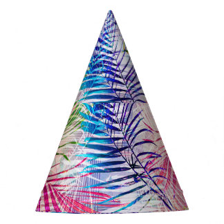 Abstrakte Aquarellfarben Blätter Allover Muster Partyhütchen