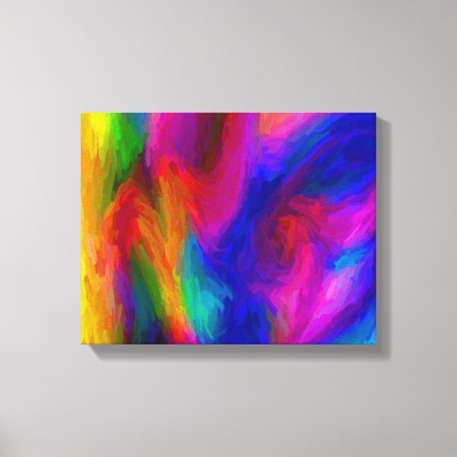 Abstrakte Aquarellfarben Gestrickte Leinwand (Vorderseite)