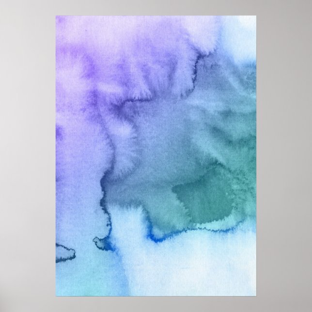 Abstrakte Aquarellfarben, handgemalt 6 Poster (Vorne)