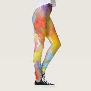 Abstrakte Aquarellfarben - leuchtende Farben Leggings