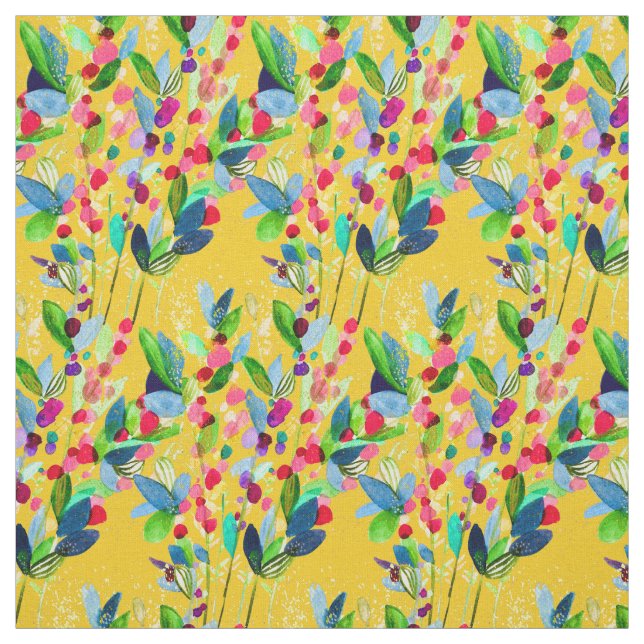 Abstrakte Aquarellfarben mit Blumen Stoff (Muster)