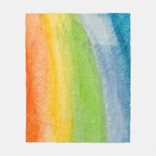 Abstrakte Aquarellfarben-Regenbogenfarben Hintergr Fleecedecke
