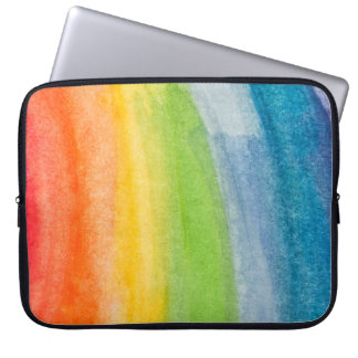 Abstrakte Aquarellfarben-Regenbogenfarben Hintergr Laptopschutzhülle