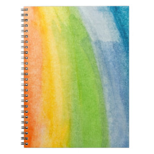 Abstrakte Aquarellfarben-Regenbogenfarben Hintergr Notizblock
