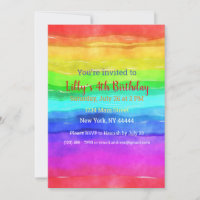 Abstrakte Aquarellfarbene Streifen Regenbogen.