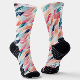 Abstrakte AquarellFedern Socken