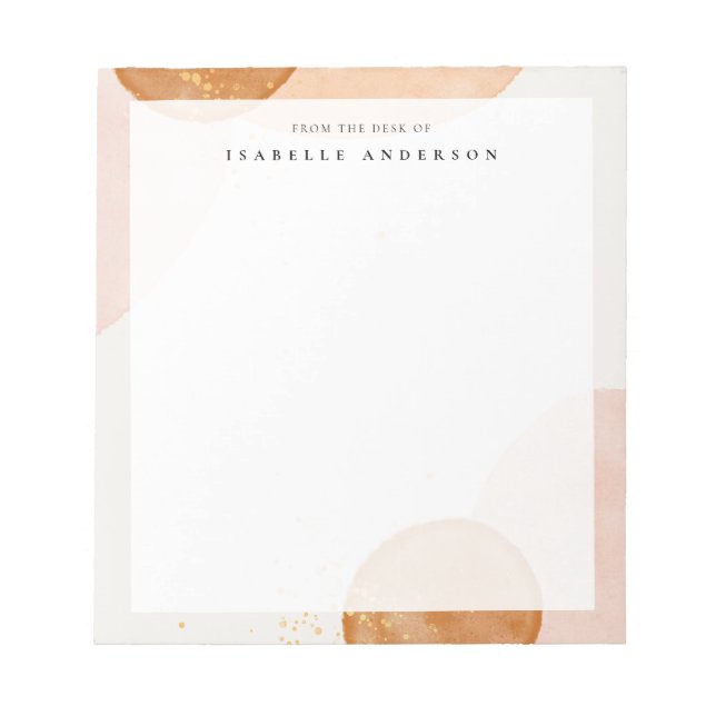 Abstrakte Aquarellformen Notepad Notizblock (Vorderseite)