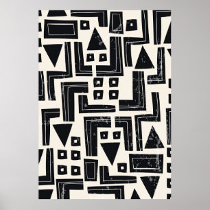 Abstrakte Aquarellformen Poster