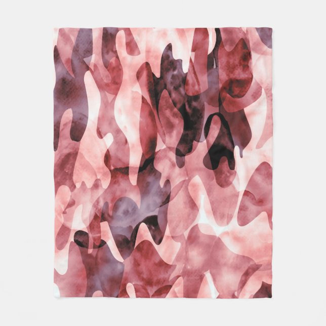 Abstrakte Aquarellgetarnung: Krawatte-Färbung. Fleecedecke (Vorderseite)