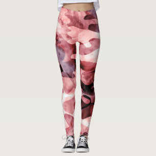 Abstrakte Aquarellgetarnung: Krawatte-Färbung. Leggings