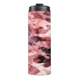 Abstrakte Aquarellgetarnung: Krawatte-Färbung. Thermosbecher