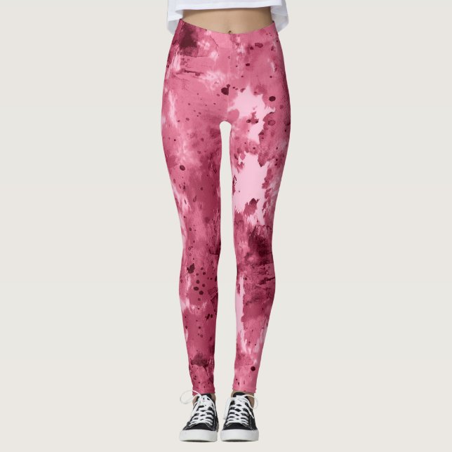 Abstrakte Aquarellgrunge: Tarnung. Leggings (Vorderseite)