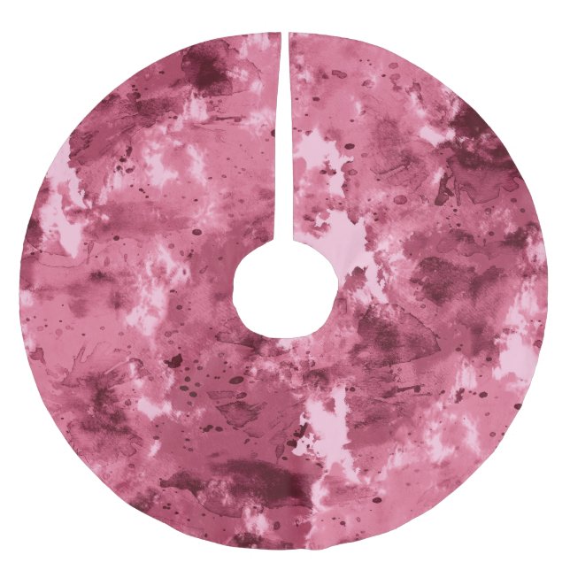 Abstrakte Aquarellgrunge: Tarnung. Polyester Weihnachtsbaumdecke (Vorderseite)