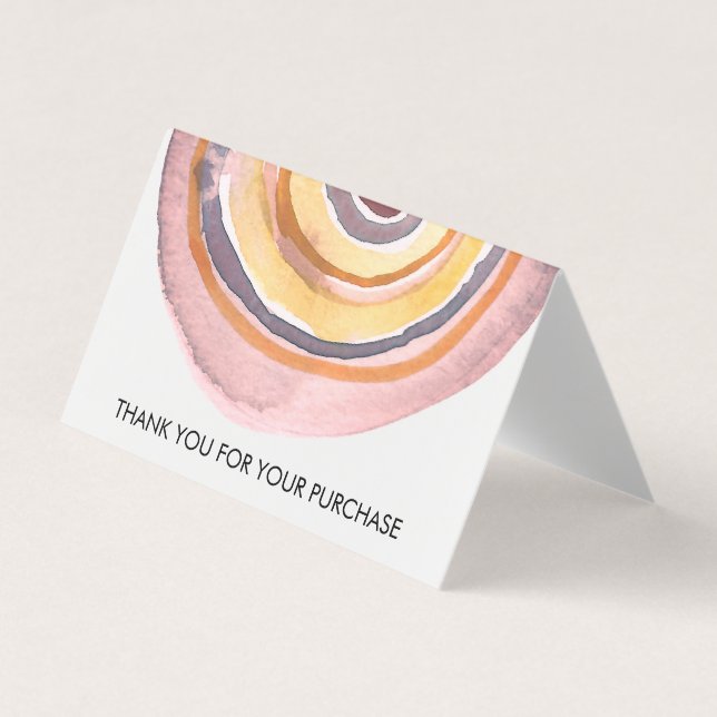 Abstrakte Aquarellkreise Minimalistisch Vielen Dan Visitenkarten (Vorderseite)