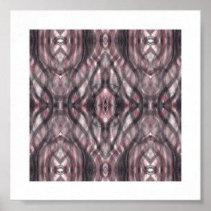 Abstrakte Aquarellkunst in Rot und Schwarz Poster