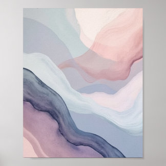 Abstrakte Aquarellkunst Poster
