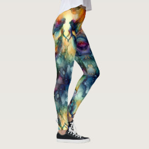 Abstrakte Aquarellmaid Leggings