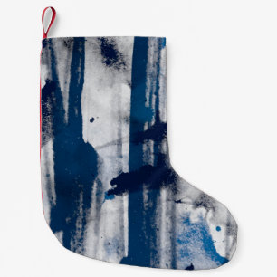 Abstrakte Aquarellmalerei auf Papier. Farbige Kuns Kleiner Weihnachtsstrumpf