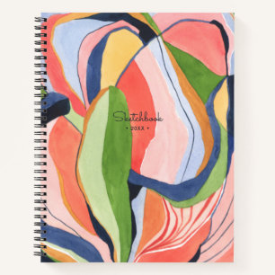 Abstrakte Aquarellmalerei Doodle Sketchbook Notizbuch