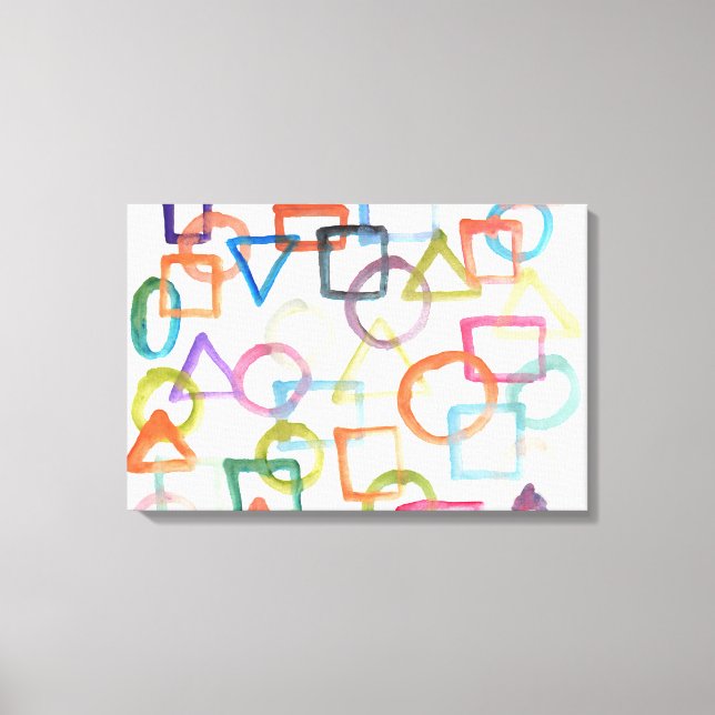 abstrakte Aquarellmalerei Leinwanddruck (Vorderseite)