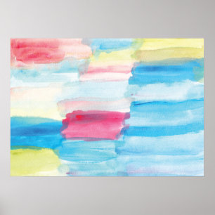 abstrakte Aquarellmalerei Poster