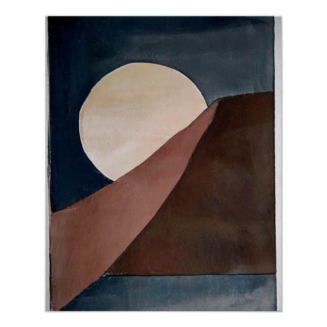 Abstrakte Aquarellmalerei Poster (Vorderseite)