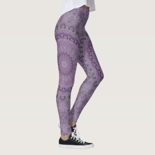 Abstrakte Aquarellmühle in Violet Leggings