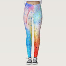 abstrakte Aquarellmuster Leggings