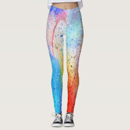 abstrakte Aquarellmuster Leggings