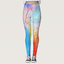 abstrakte Aquarellmuster Leggings