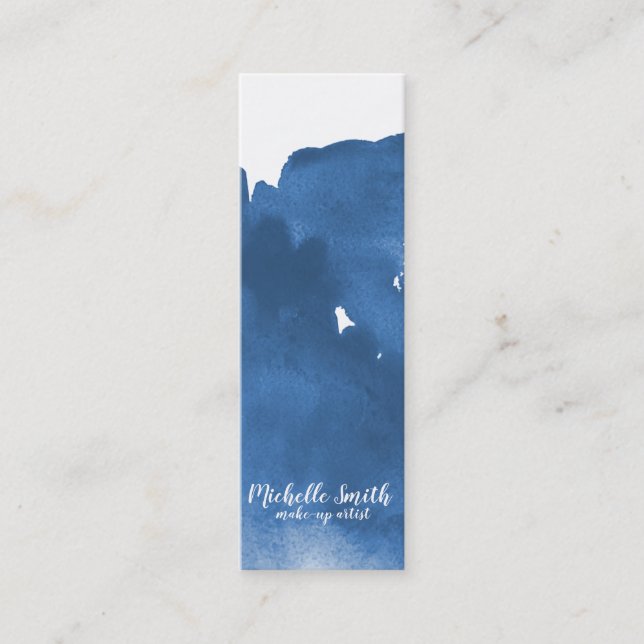Abstrakte Aquarellpinsel Mini Visitenkarte (Vorderseite)