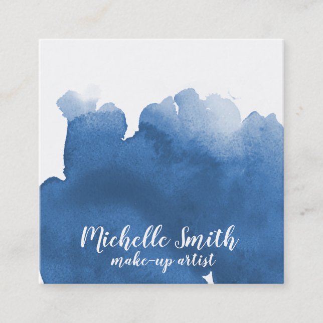 Abstrakte Aquarellpinsel Quadratische Visitenkarte (Vorderseite)