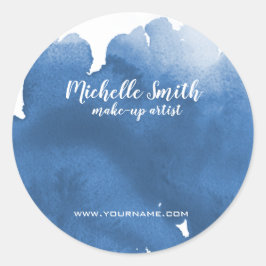 Abstrakte Aquarellpinsel Runder Aufkleber