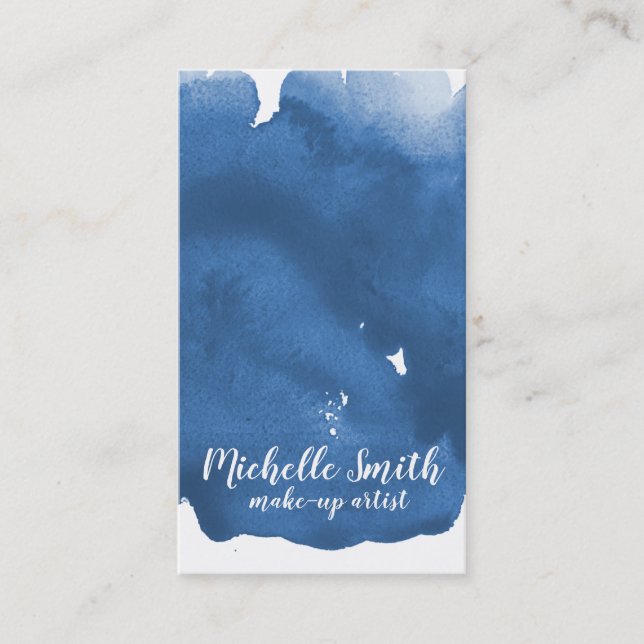 Abstrakte Aquarellpinsel Visitenkarte (Vorderseite)