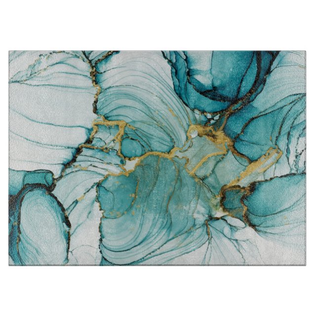 Abstrakte Aquarellplatine Schneidebrett (Vorderseite)