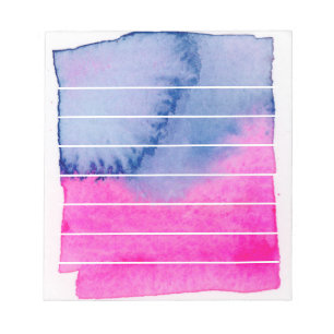 Abstrakte Aquarellstreifen Notizblock
