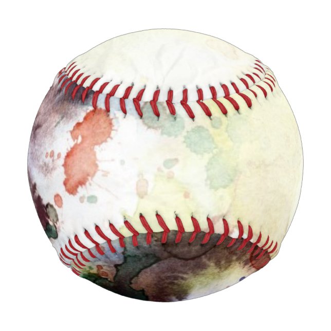 Abstrakte Aquarelltextur mit Farbe Baseball (Vorderseite)