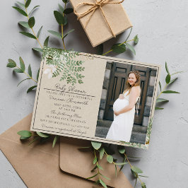 Abstrakte Aquarelltuch Floral Baby Dusche Einladung