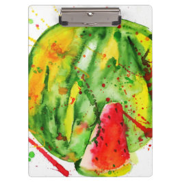 Abstrakte Aquarellwassermelone Klemmbrett