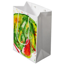 Abstrakte Aquarellwassermelone Mittlere Geschenktüte