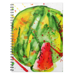 Abstrakte Aquarellwassermelone Notizblock