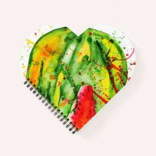Abstrakte Aquarellwassermelone Notizbuch