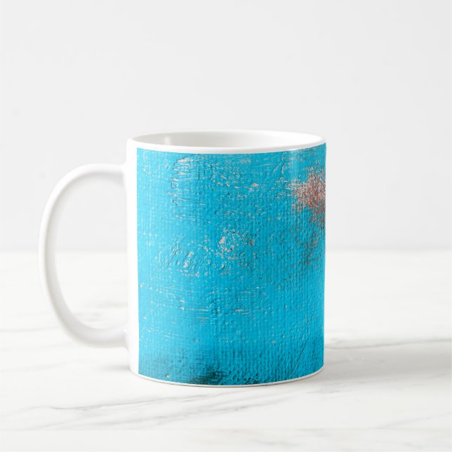 Abstrakte Art BackgroundArt,Anstrich, Farbe, Blau, Kaffeetasse (Links)