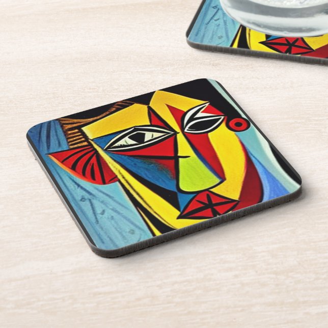 Abstrakte Art Beauty Coaster Getränkeuntersetzer (Linke Seite)