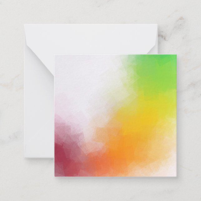 Abstrakte Art Blank Template Rot Gelb Orange Mitteilungskarte (Vorderseite)