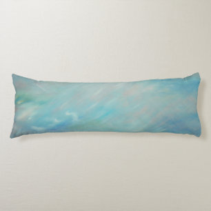 Abstrakte Art Blue Hase Schwimmer lange Kissen