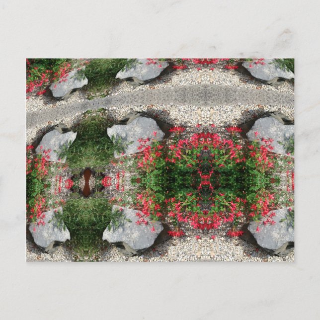 ABSTRAKTE ART-BLUME POSTKARTE (Vorderseite)