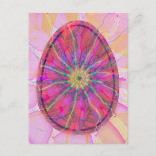 Abstrakte Art Colorful Ei Feiertagspostkarte