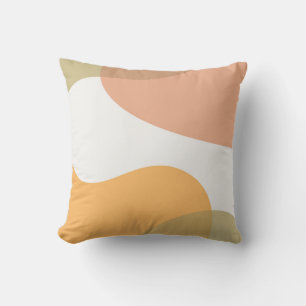 Abstrakte Art Design Orange Kissen
